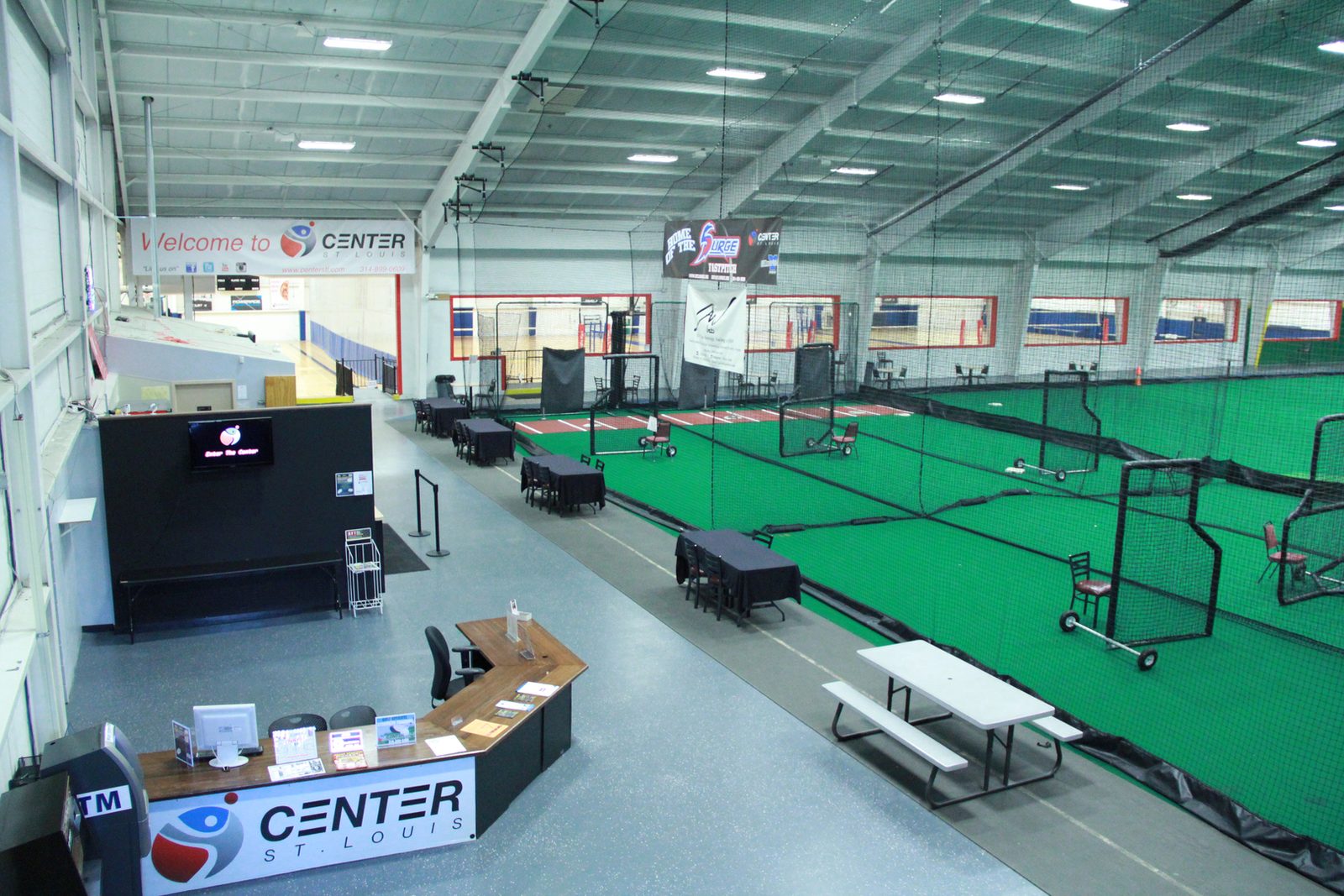 Full turf field inside Center STL