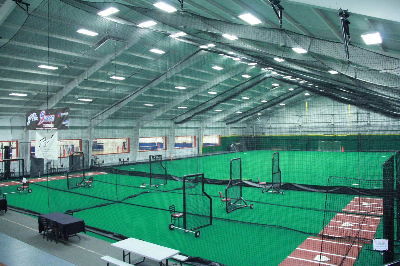 Batting cages and pitching lanes at Center STL